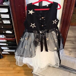 Twinkling Star Black and White Kids Dance Costume